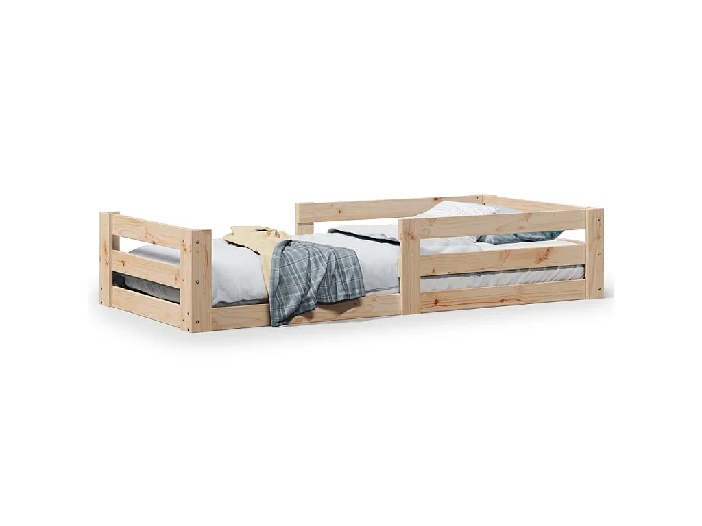 Cadre de lit sans matelas 90x200 cm bois de pin massif