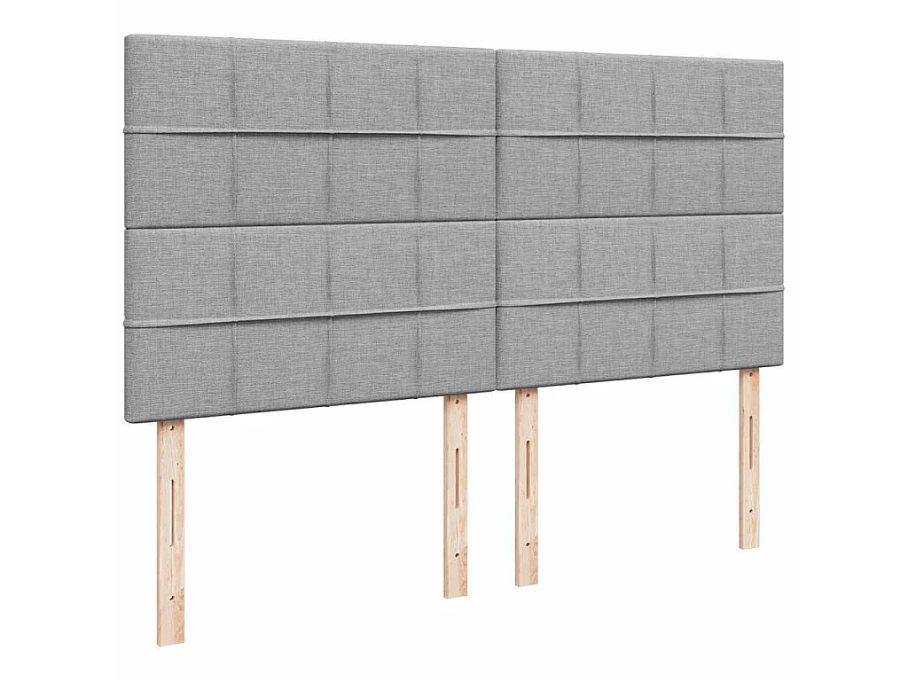 Ottoman-Bett mit Matratze & LEDs Hellgrau 180x200 cm Stoff