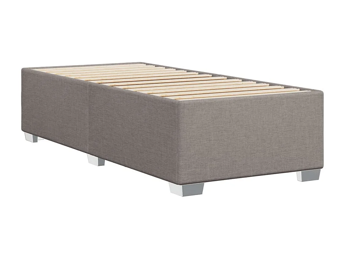Sommier à lattes de lit avec matelas Taupe 90x200 cm Tissu