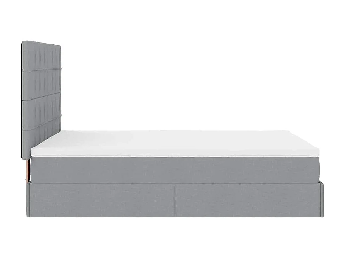 Struttura Letto Pouf con Materasso 140x190 cm in Tessuto