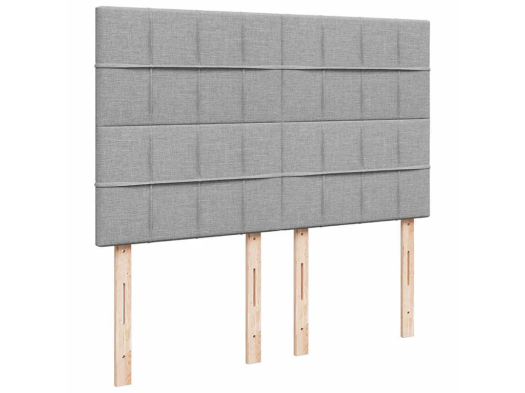 Ottoman bed met matras 140x190cm stof lichtgrijs