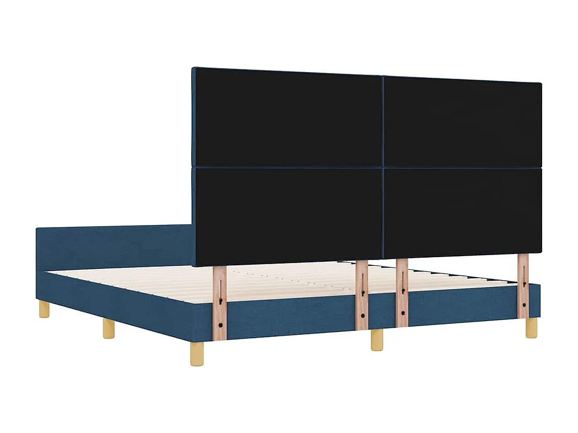 Estrutura da Cama com cabeceira Azul 180 x 200 cm tecido