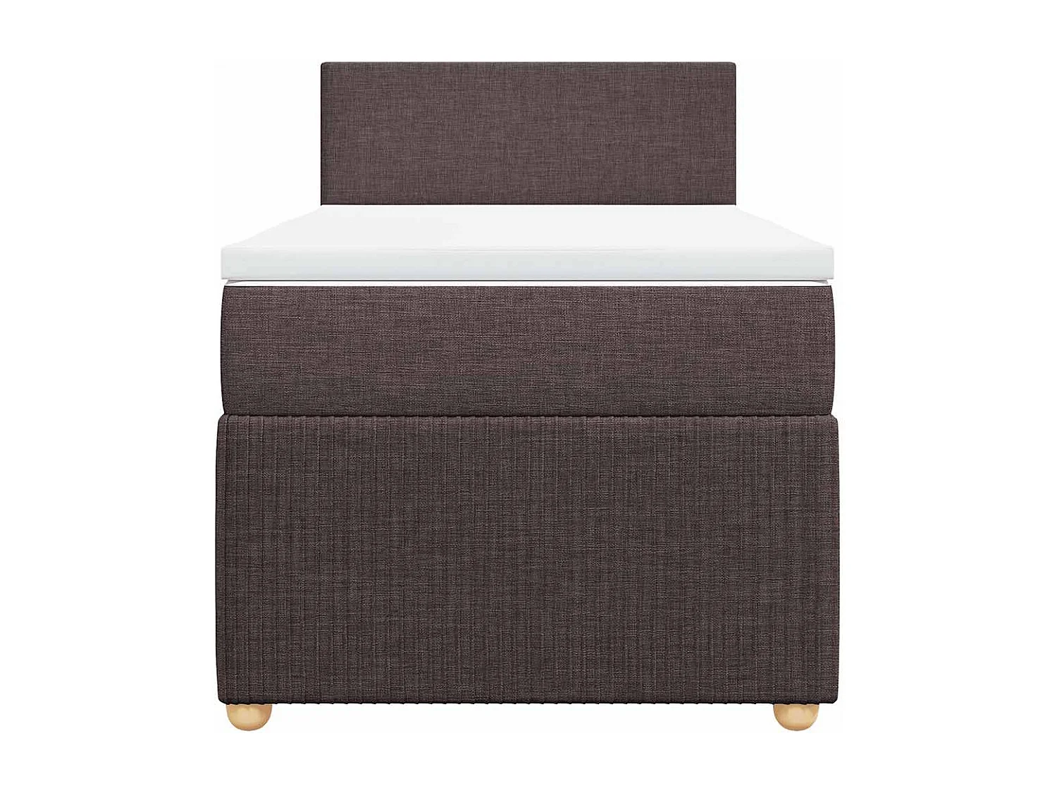 Boxspringbett mit Matratze Dunkelbraun 90x190 cm Stoff