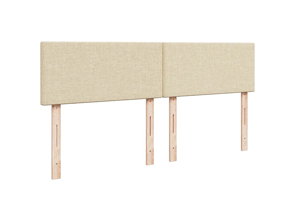 Sommier à lattes de lit avec matelas Crème 180x200 cm Tissu