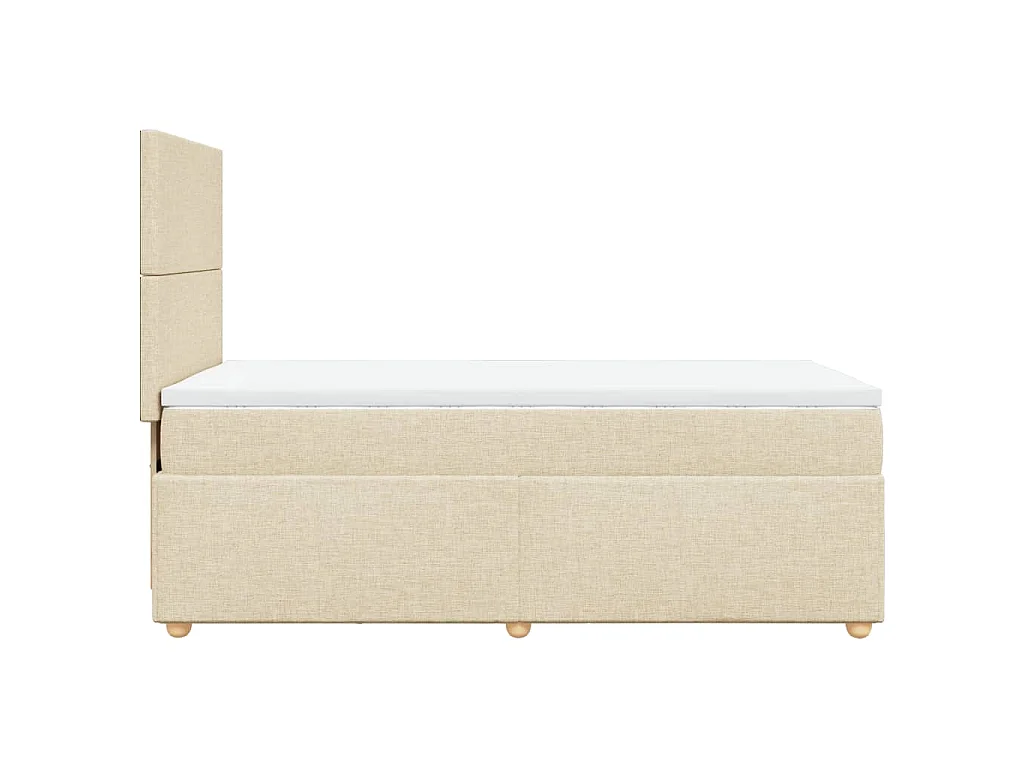 Cama com molas/colchão 90x190 cm tecido cor creme