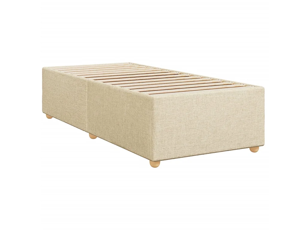 Cama com molas/colchão 90x190 cm tecido cor creme