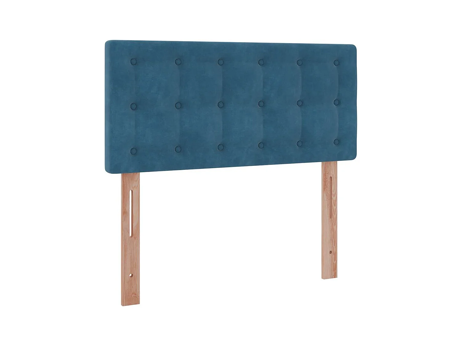 Cadre de lit ottoman avec matelas bleu foncé 90x200 cm velours