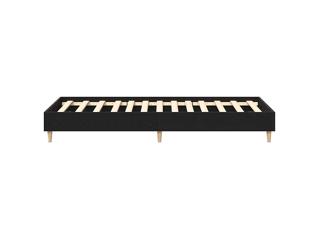 Struttura del letto Rovere Nero 203 x 93 x 25 cm