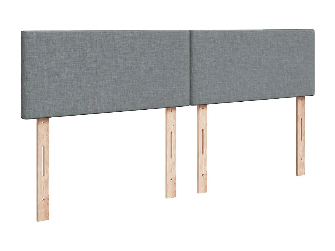 Sommier à lattes de lit avec matelas Gris clair 180x200cm Tissu