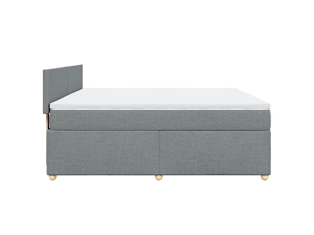Boxspring met matras stof lichtgrijs 180x200 cm
