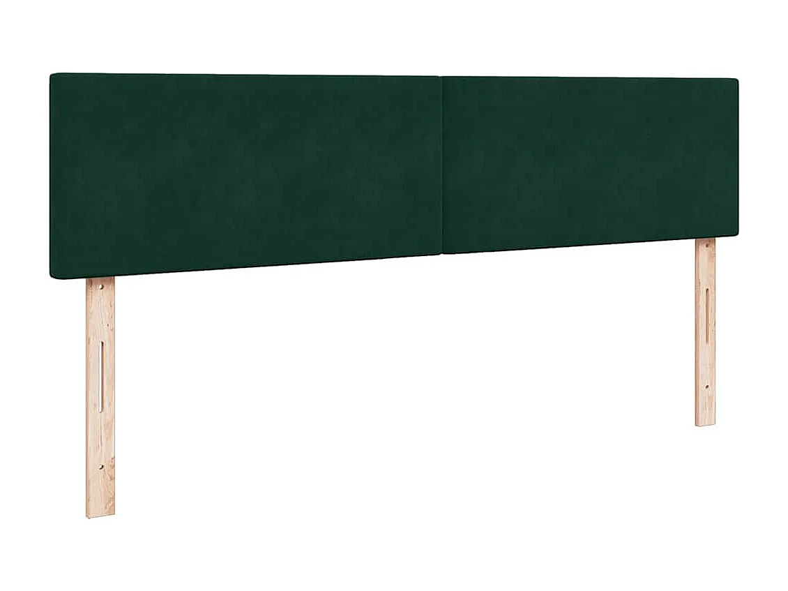 Cadre de lit ottoman avec matelas vert foncé 160x200 cm velours