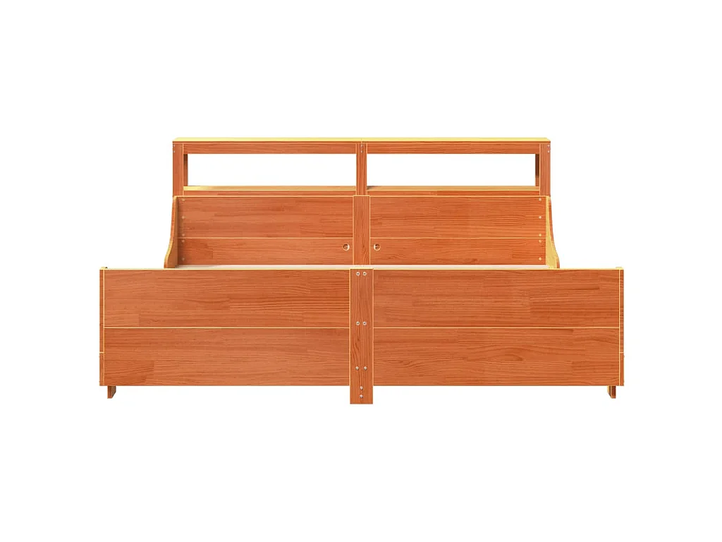 Letto senza Materasso Marrone Cera 180x200 cm in Legno di Pino