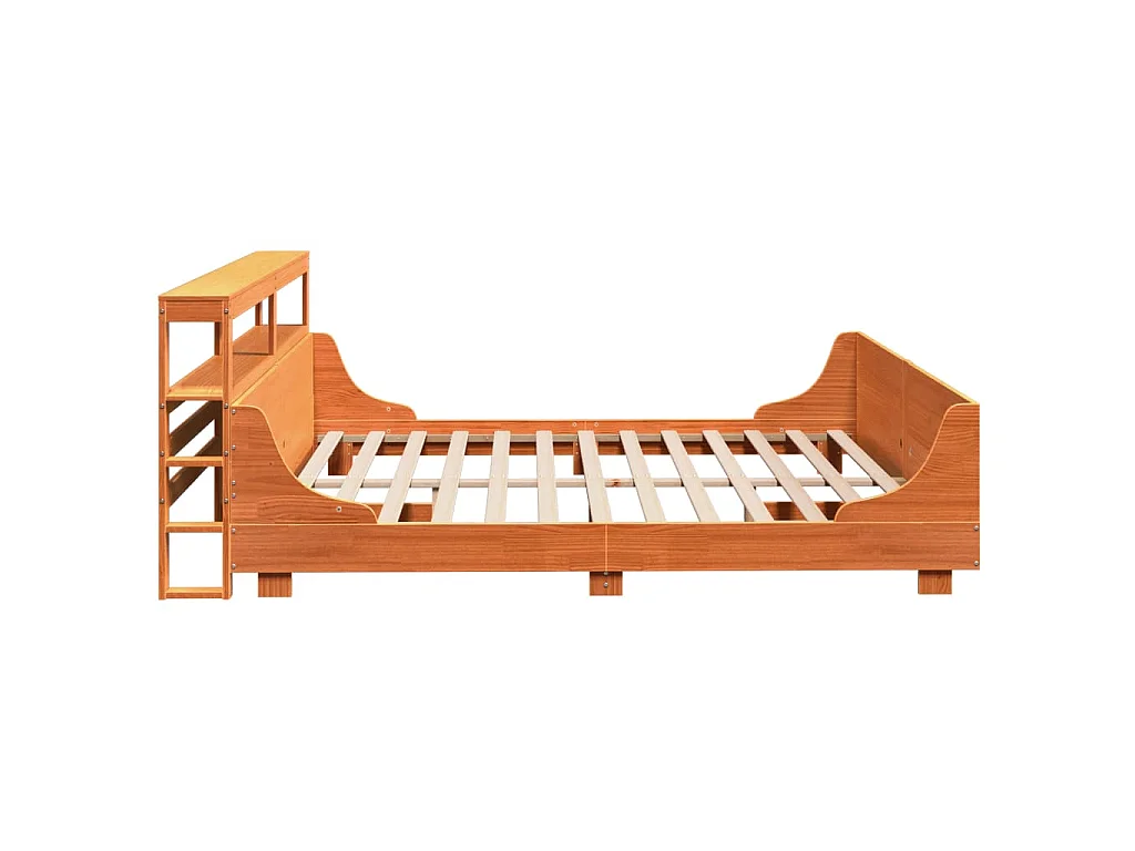 Letto senza Materasso Marrone Cera 180x200 cm in Legno di Pino