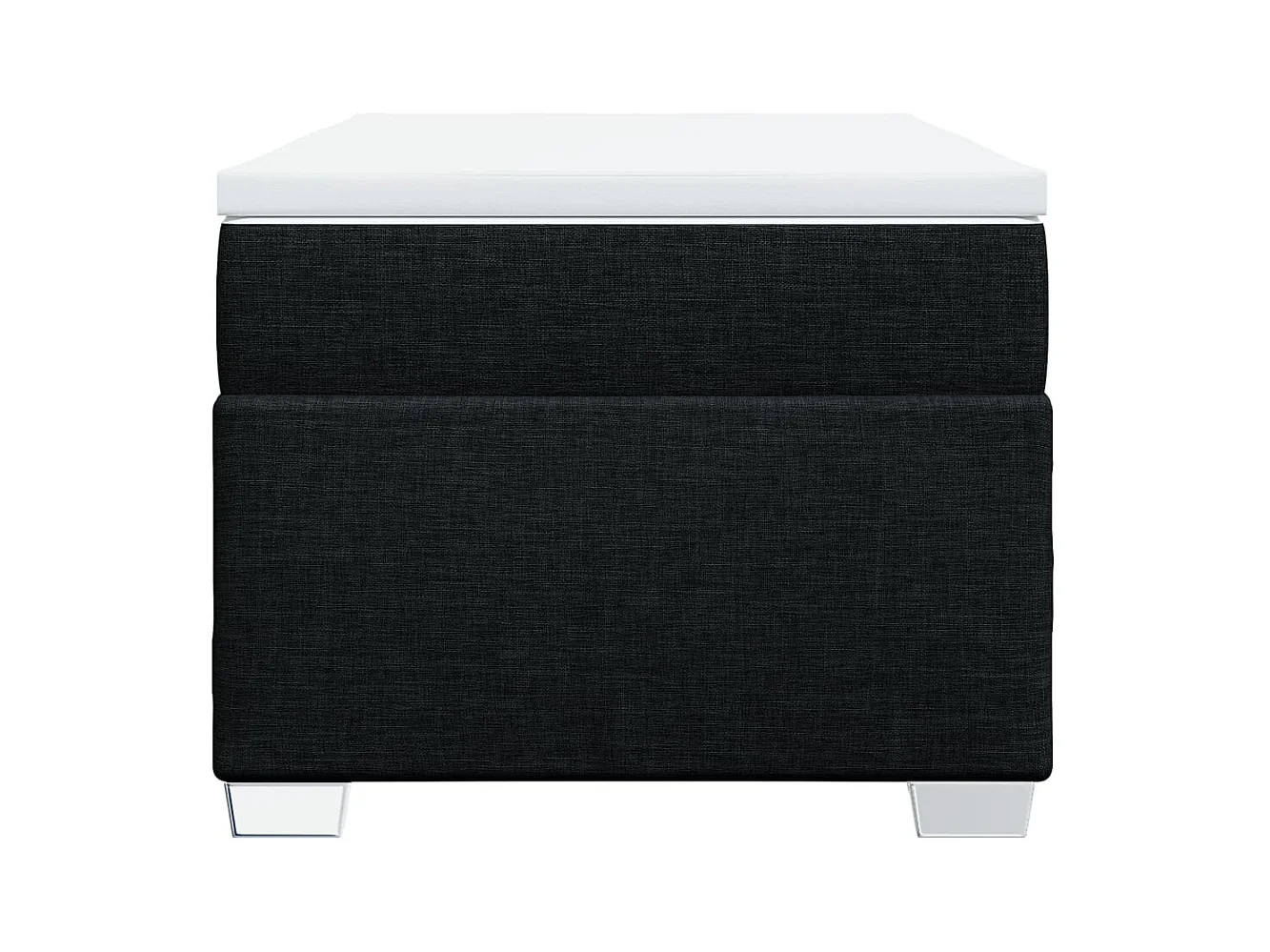 Sommier à lattes de lit avec matelas Noir 100x200 cm Tissu