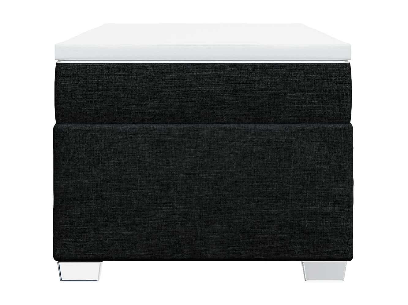 Cama box spring con colchón tela negro 100x200 cm