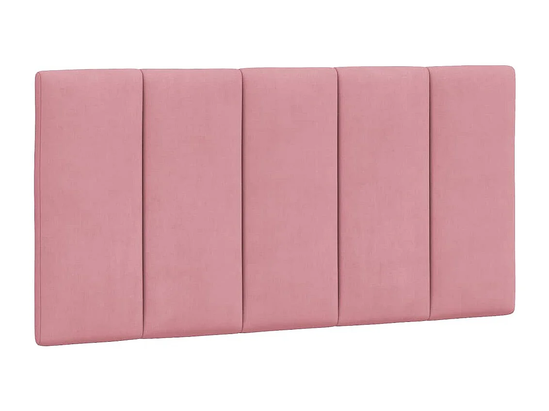 Bedframe met LED zonder matras "Hanko"  fluweel roze 100x200 cm