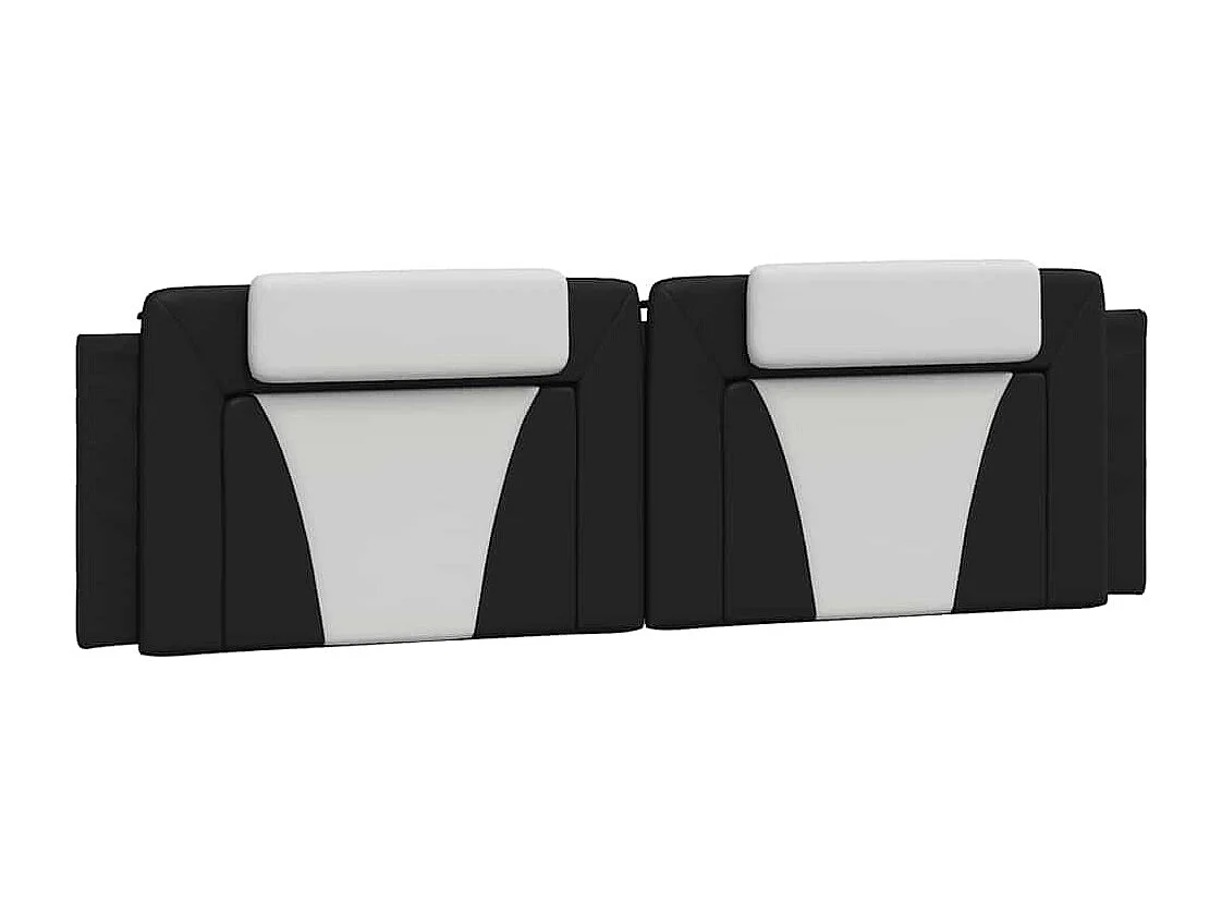 Bettgestell "Viana" ohne Matratze Schwarz und Weiß 180x200 cm Kunstleder