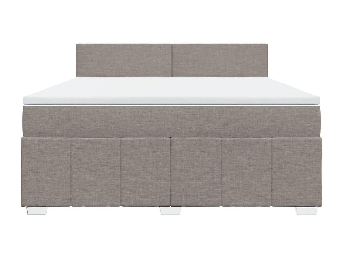 Giroletto a Molle con Materasso Tortora 180x200 cm in Tessuto