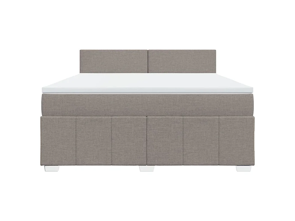Boxspringbett mit Matratze Taupe 180x200 cm Stoff