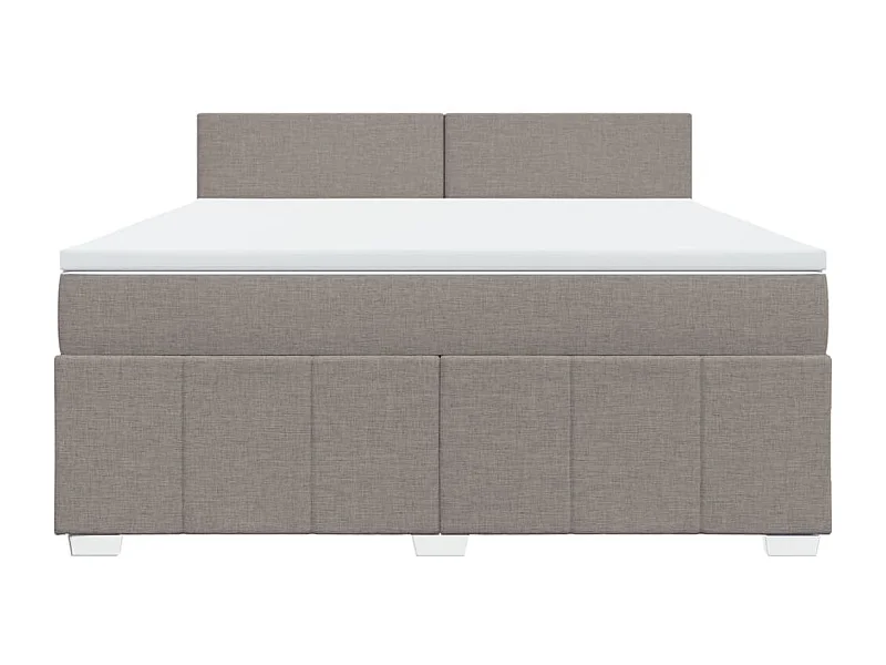 Giroletto a Molle con Materasso Tortora 180x200 cm in Tessuto