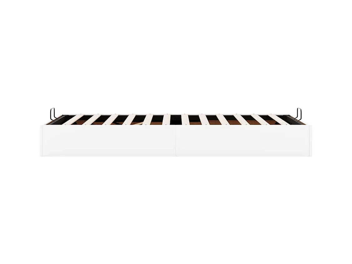 Cadre de lit ottoman sans matelas blanc 100x200 cm similicuir
