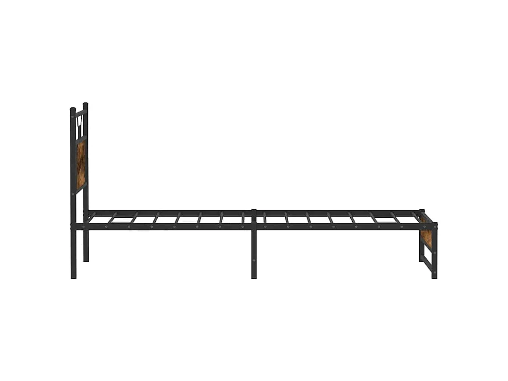 Cadre de lit sans matelas chêne fumé 90x190cm bois d'ingénierie