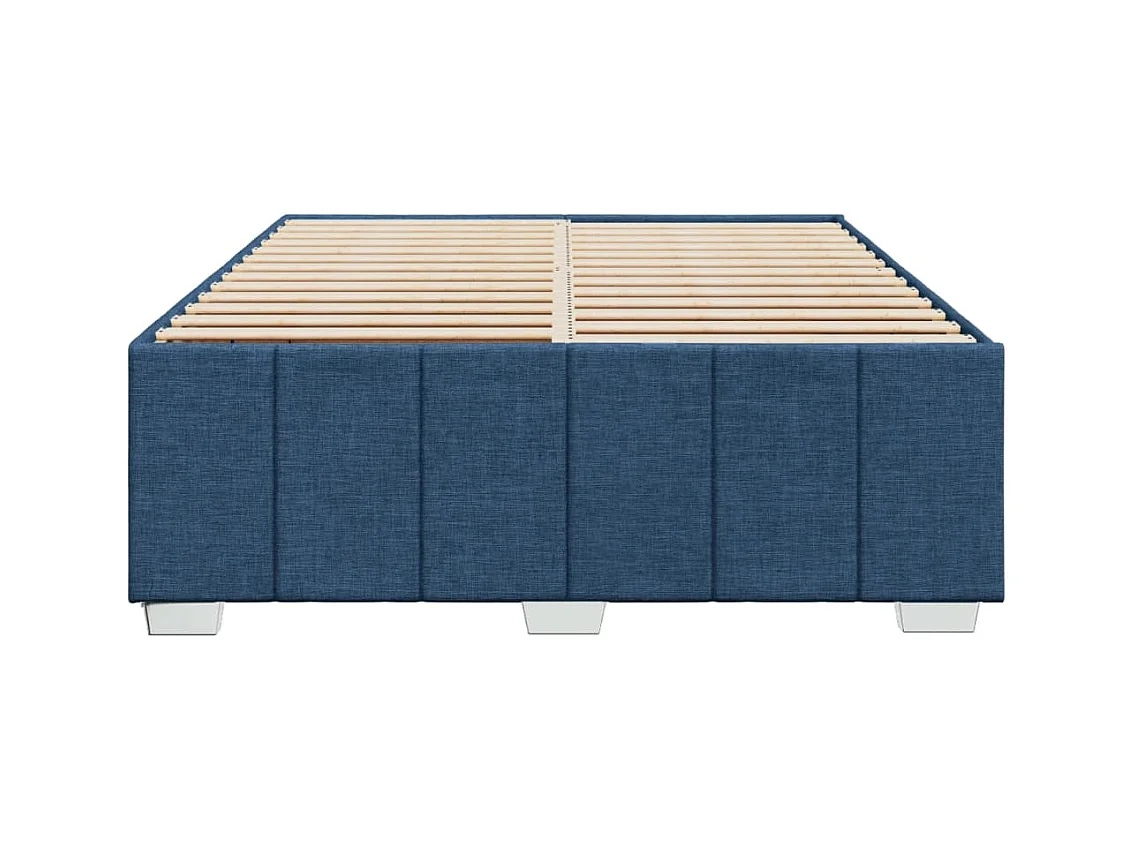 Bettgestell ohne Matratze Blau 160x200 cm Stoff