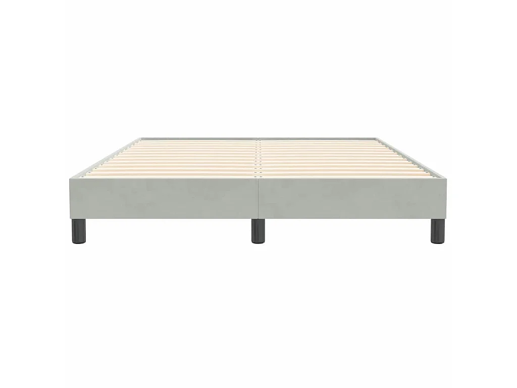 Sommier à lattes de lit sans matelas gris clair 140x210 cm