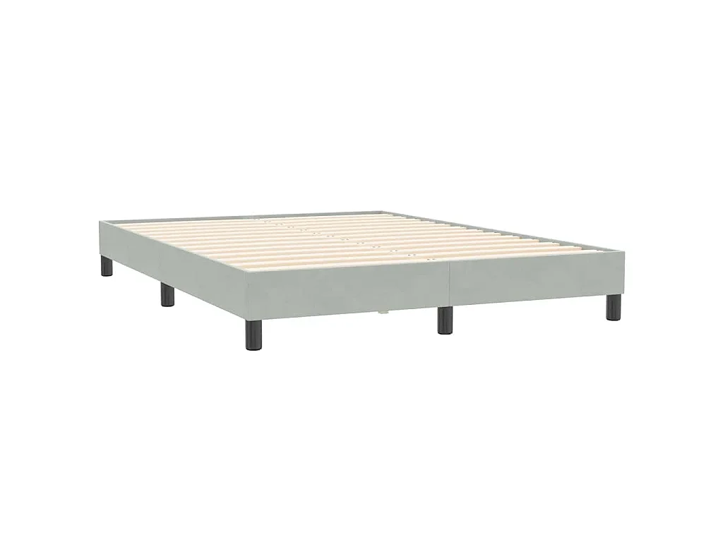 Sommier à lattes de lit sans matelas gris clair 140x210 cm