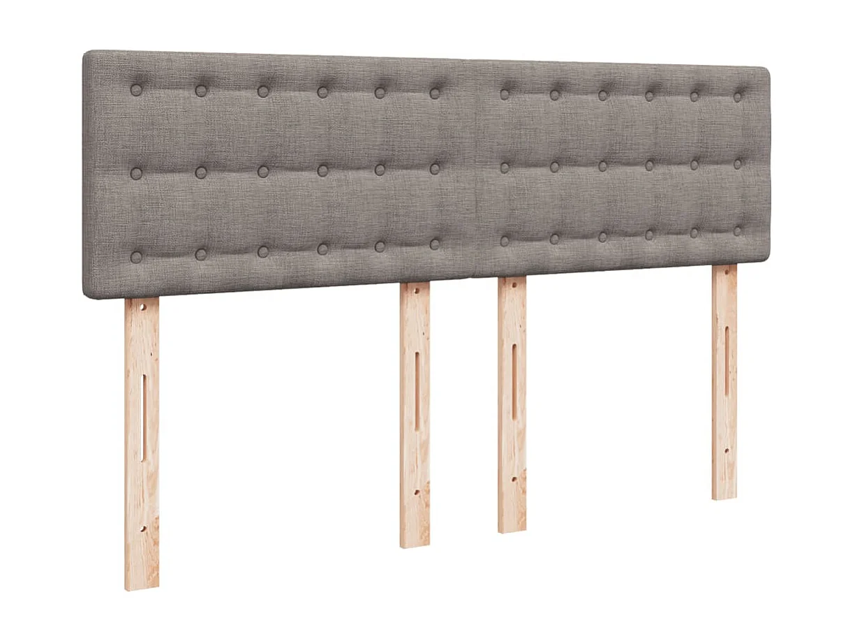 Sommier à lattes de lit avec matelas Taupe 140x200 cm Tissu