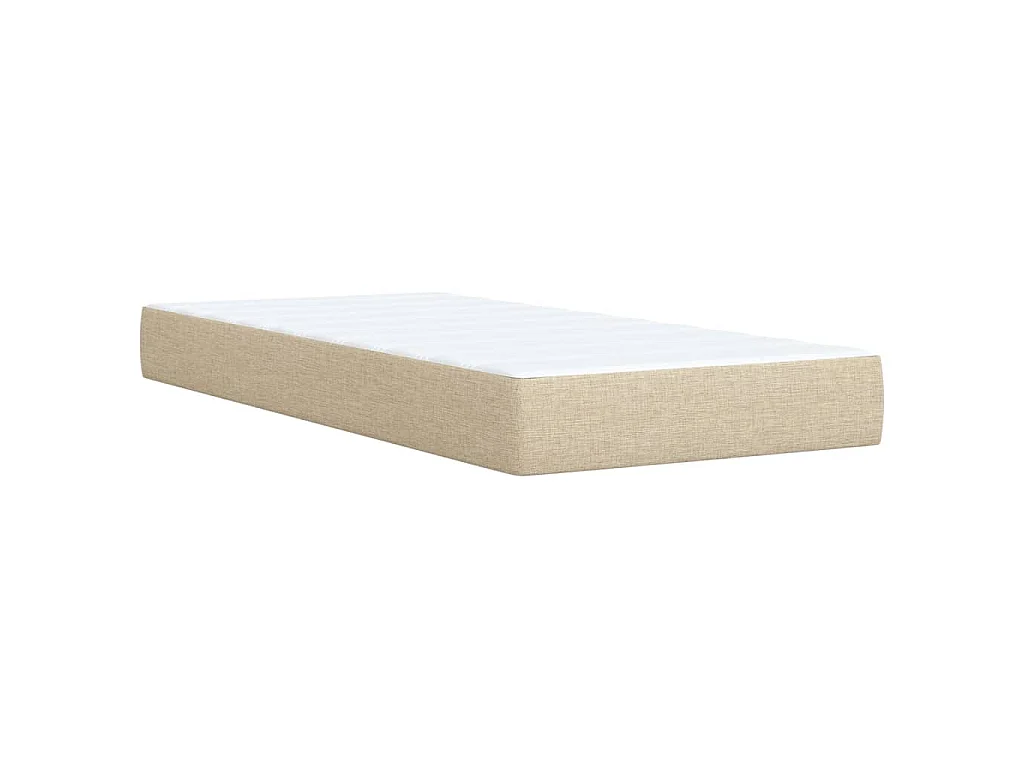 Cama com molas/colchão 90x200 cm tecido cor crème