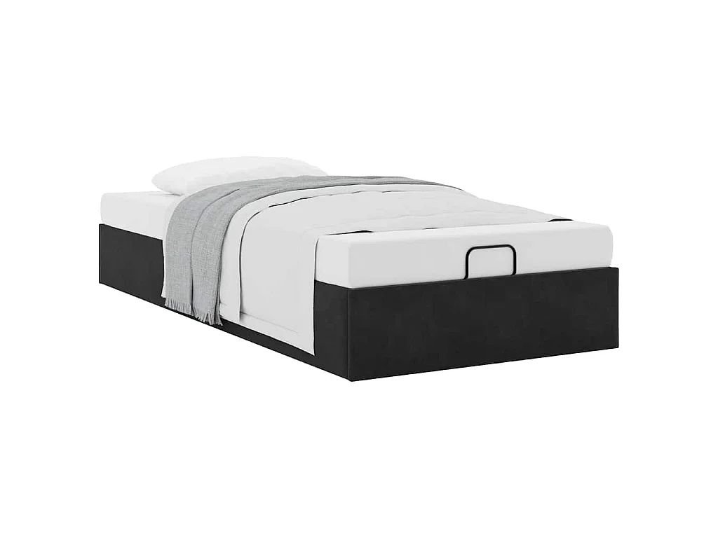 Bedframe zonder matras 90x200 cm fluweel zwart