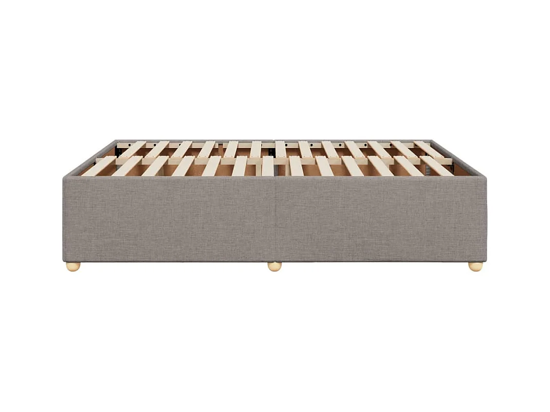 Bettgestell ohne Matratze Taupe 140x200 cm Stoff
