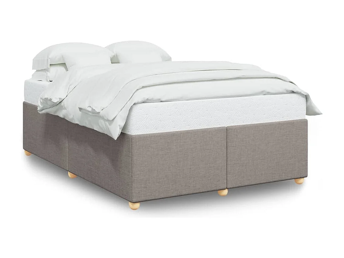 Cadre de lit sans matelas taupe 140x200 cm tissu