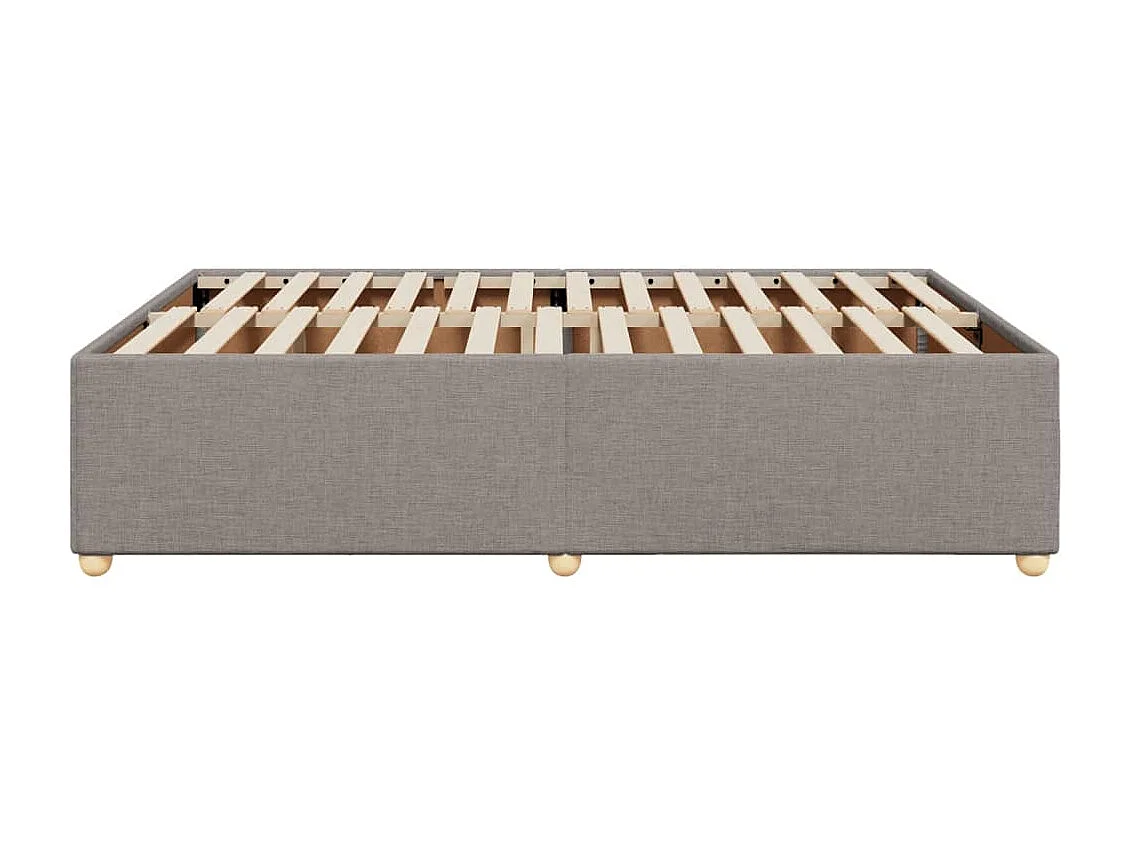 Cadre de lit sans matelas taupe 140x200 cm tissu