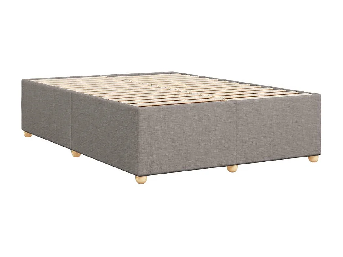 Cadre de lit sans matelas taupe 140x200 cm tissu