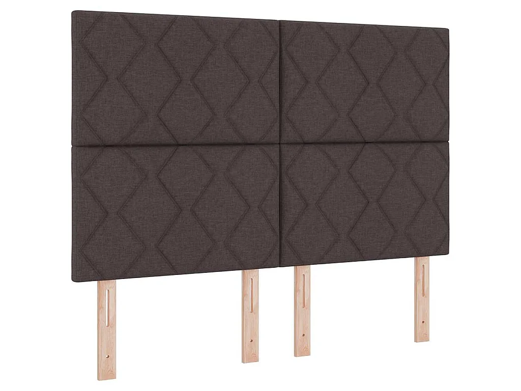 Boxspringbed met hoofdeinde Donkerbruin 140 x 200 cm Stof