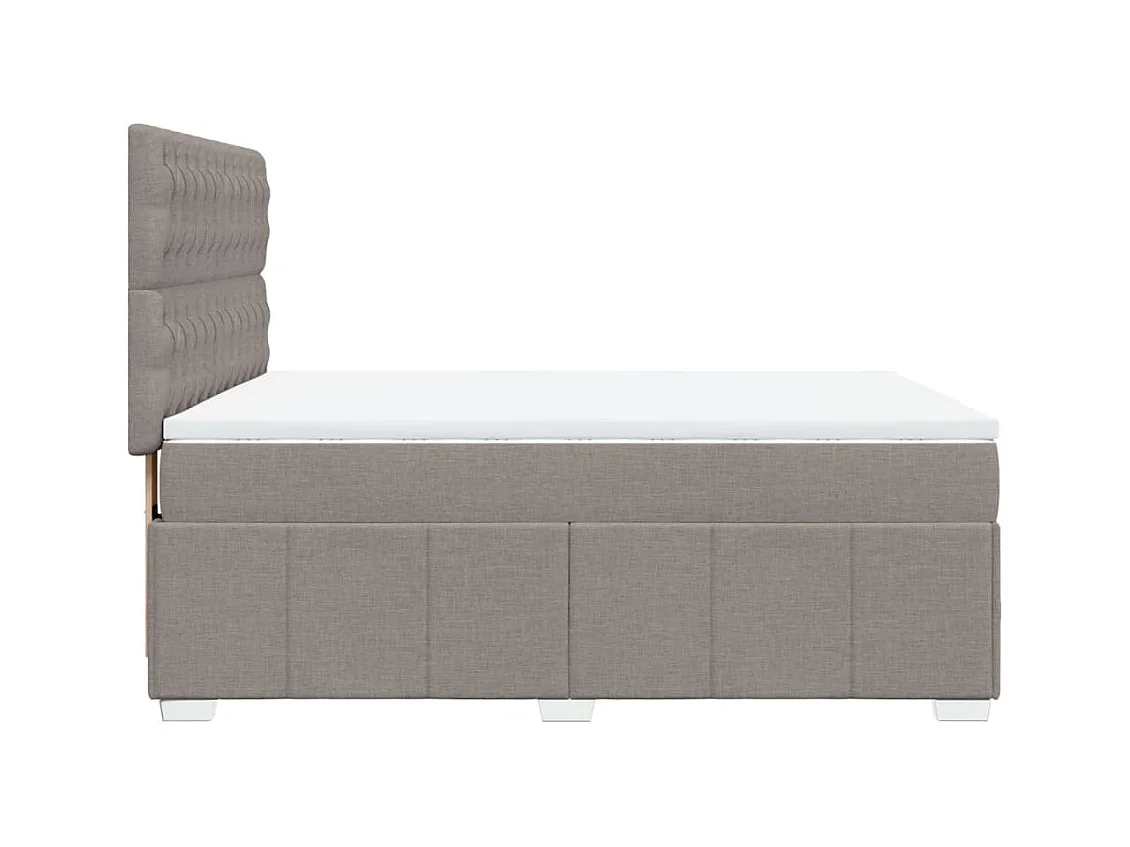 Boxspringbett mit Matratze Taupe 140x200 cm Stoff
