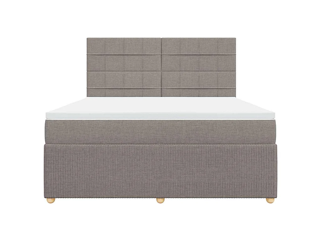 Boxspringbett mit Matratze Taupe 180x200 cm Stoff