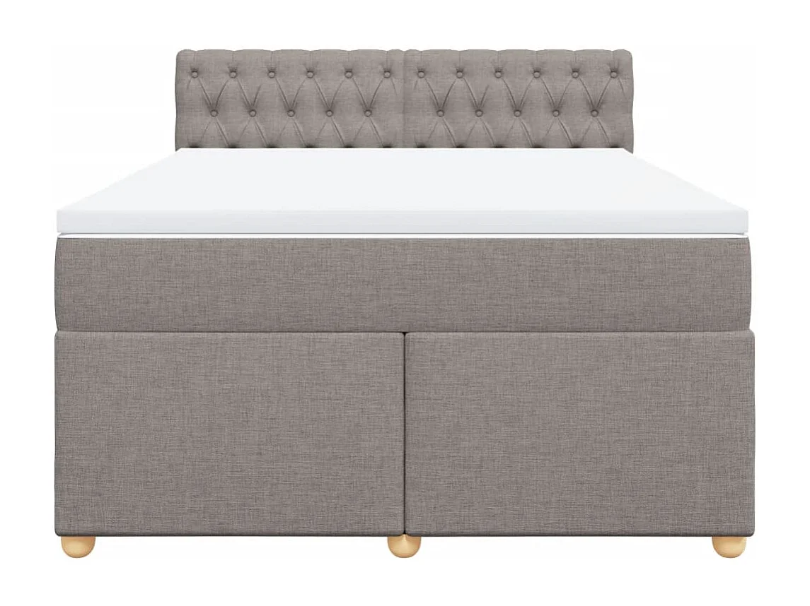 Boxspring met matras stof taupe 160x200 cm
