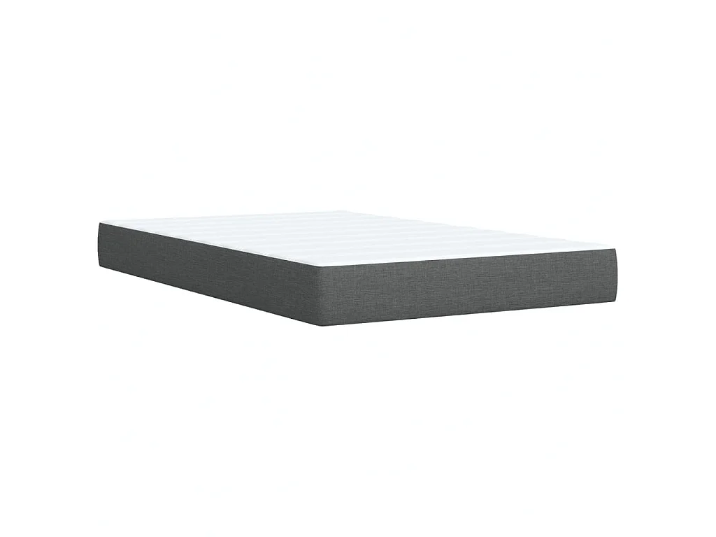 Boxspring met matras stof donkergrijs 90x200 cm