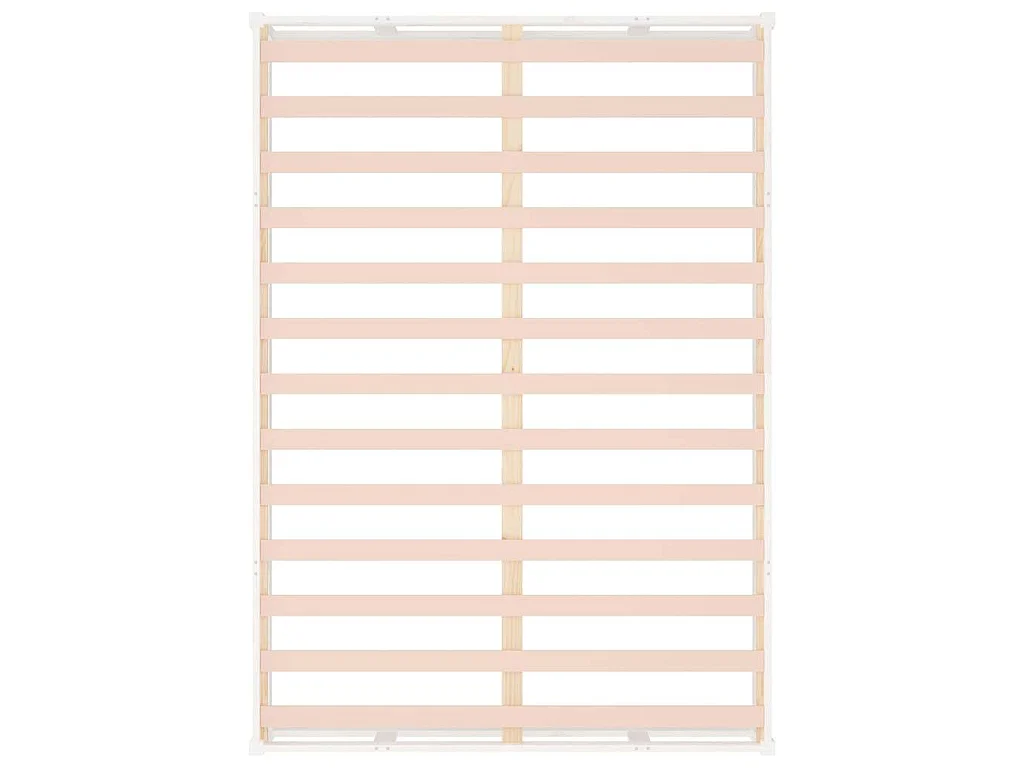 Cadre de lit sans matelas blanc 180x200 cm bois massif