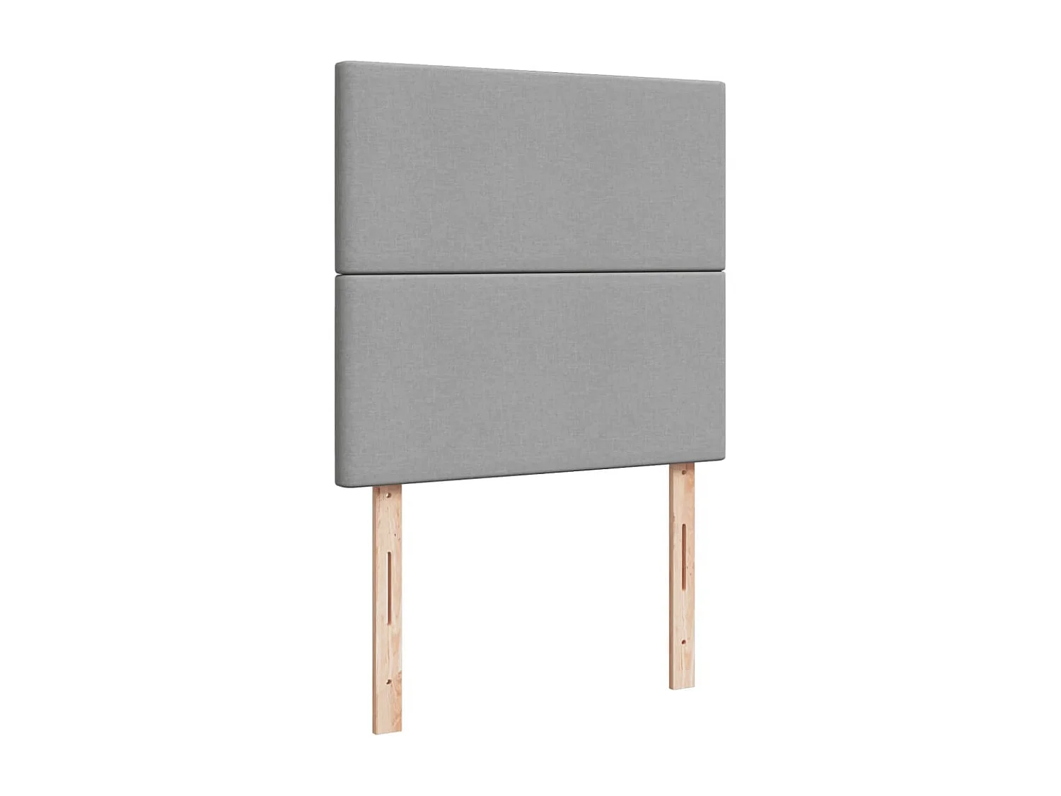 Cama box spring con colchón tela gris claro 90x200 cm