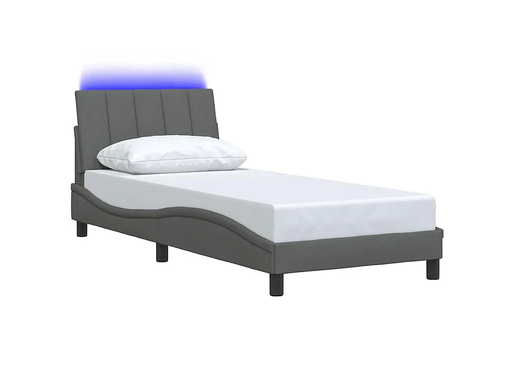 Giroletto senza Materasso Hanko Grigio Scuro 90x200 cm Tessuto