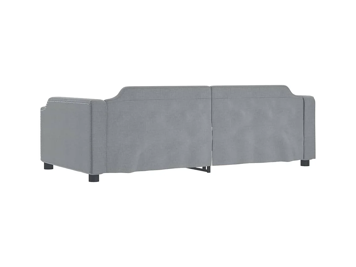 Lit de repos gris clair 100x200 cm tissu