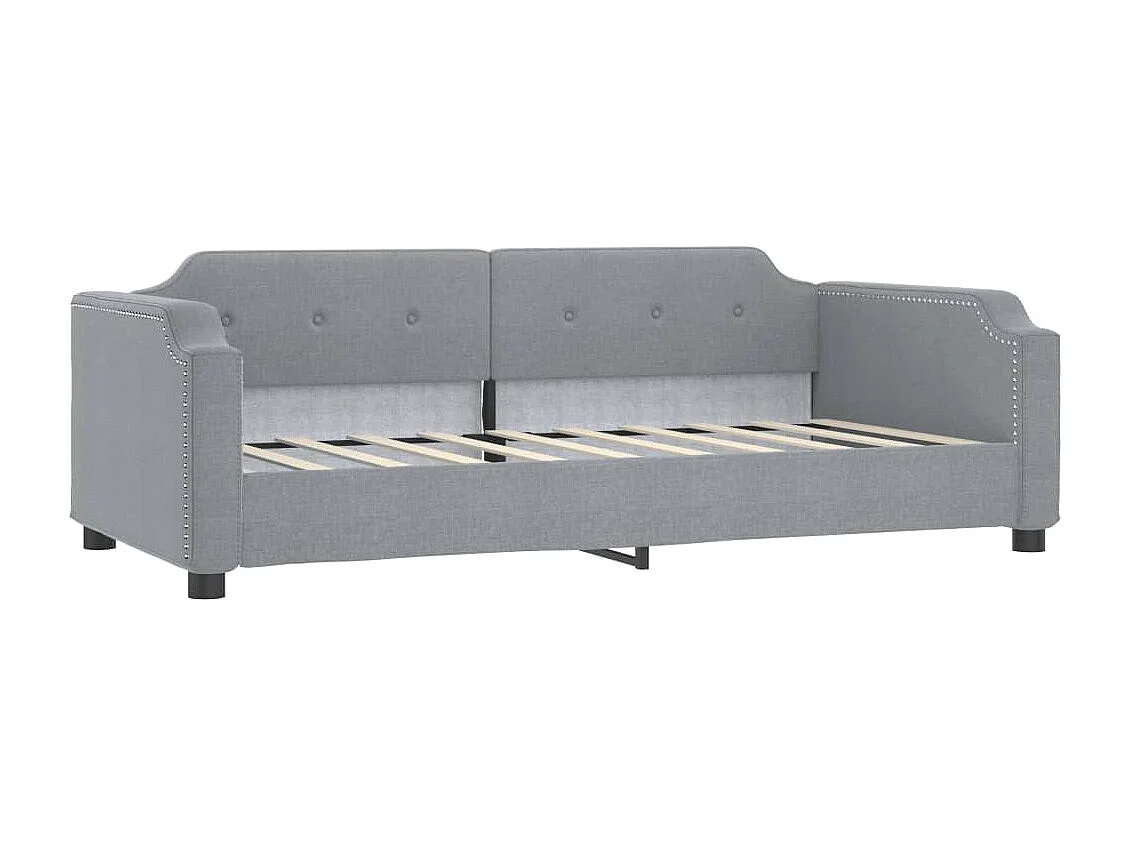 Lit de repos gris clair 100x200 cm tissu