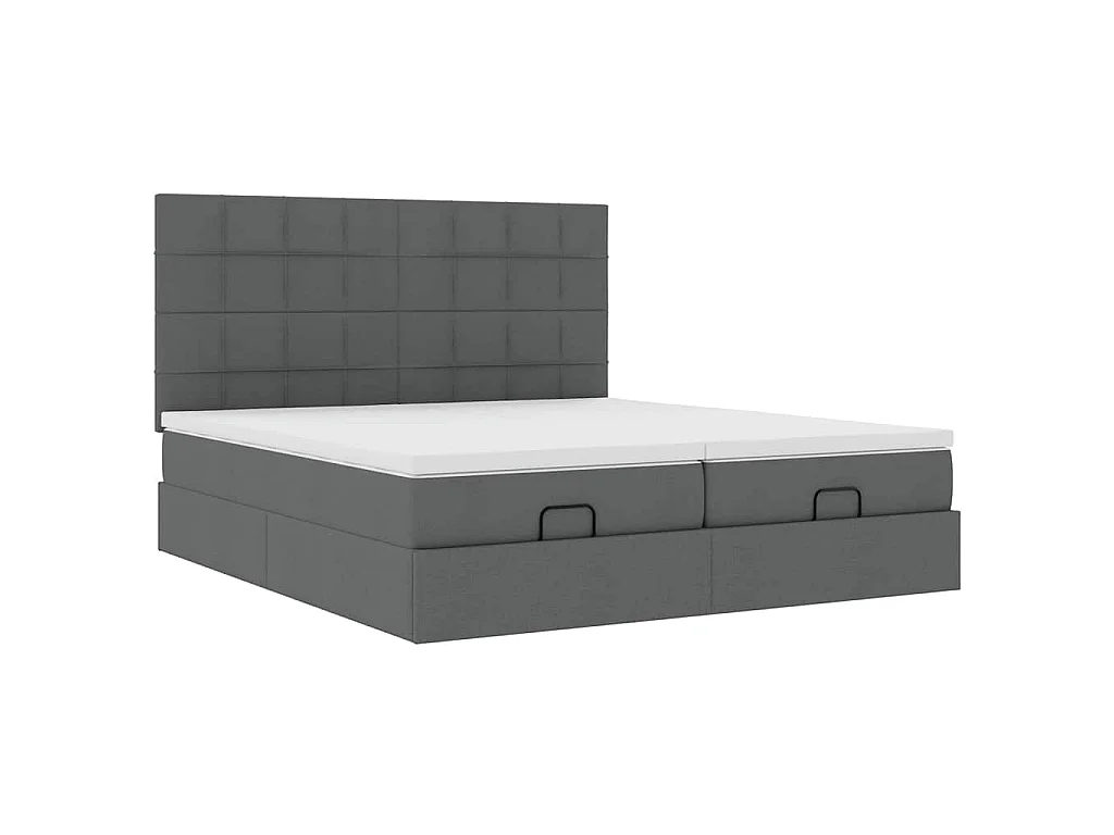 Struttura Letto Pouf con Materassi 160x200 cm in Tessuto