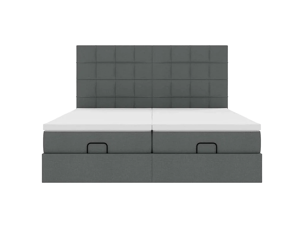 Struttura Letto Pouf con Materassi 160x200 cm in Tessuto
