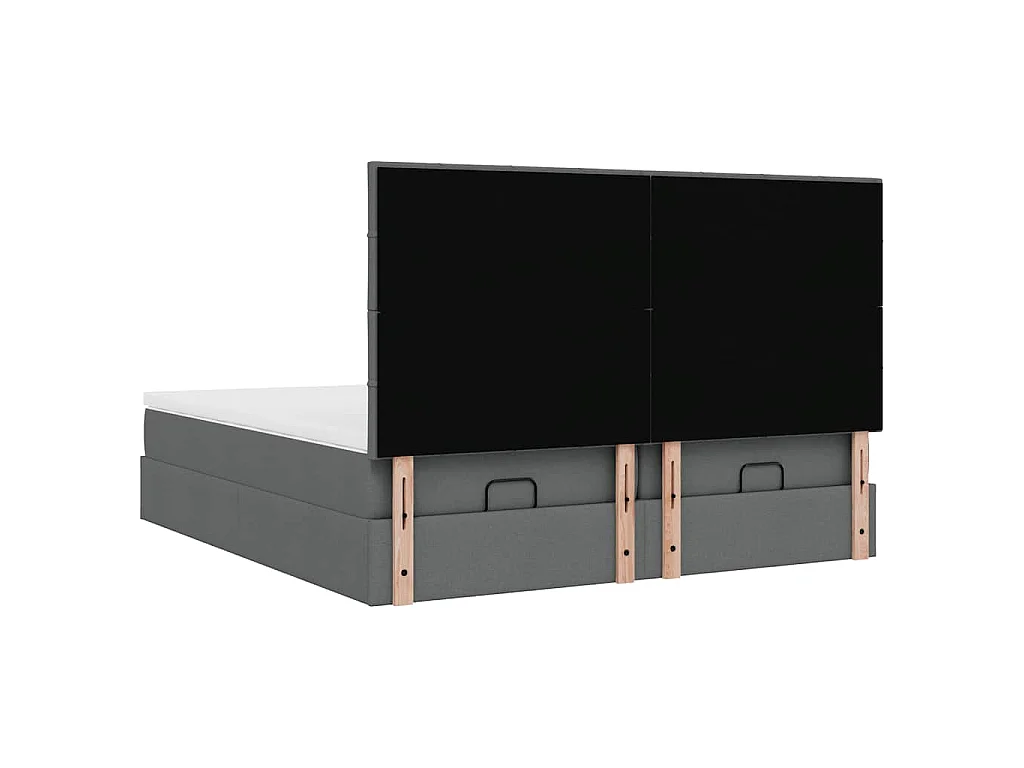 Struttura Letto Pouf con Materassi 160x200 cm in Tessuto