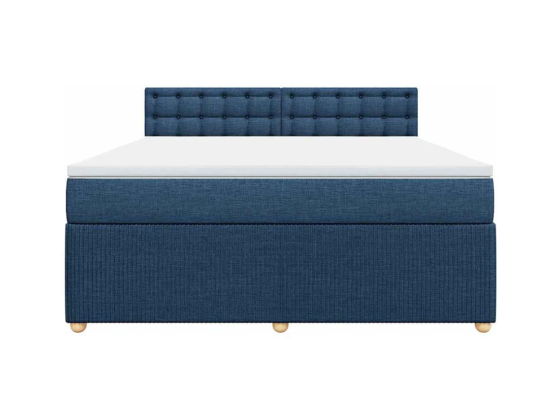 Boxspring met matras stof blauw 180x200 cm